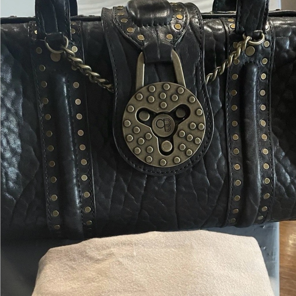 Botkier vintage Black Leather Studded padlock Handbag - Picture 7 of 10
